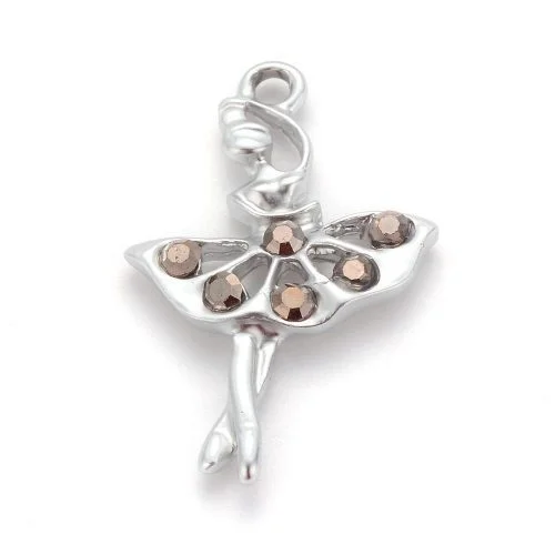 Silver Plated Ballerina Charm - Riverside Beads