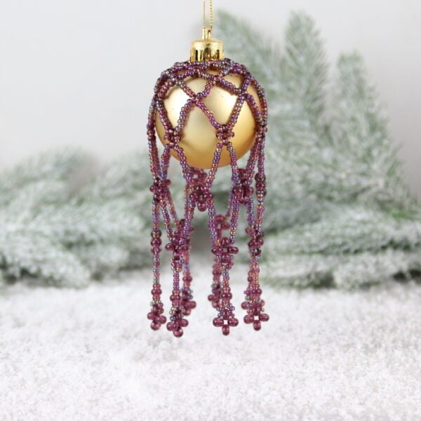 Beaded Bauble Nets Kit - Purple - Riverside Beads