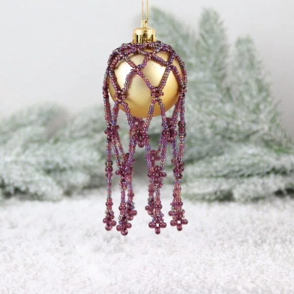 Beaded Bauble Nets Kit - Purple - Riverside Beads