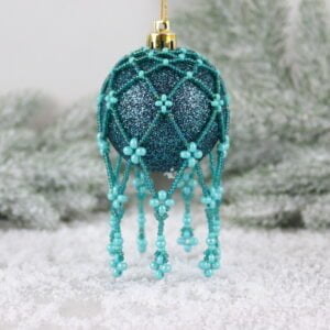 Beaded Bauble Nets Kit - Teal - Riverside Beads