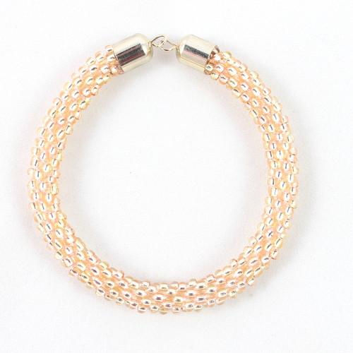 Gold Beaded Kumihimo Bracelet-riverside beads