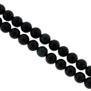 Glass Pearls - Black - 3mm, 4mm, 6mm, 8mm - Riverside Beads