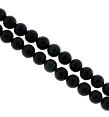Glass Pearls - Black - 3mm, 4mm, 6mm, 8mm - Riverside Beads
