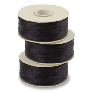 Nymo Beading Thread Size D - Black - Riverside Beads