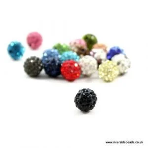 Black Crystal Clay Bead - Riverside Beads