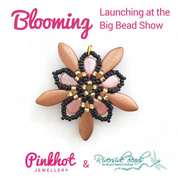 Pink/Gold Blooming Flower Kit - riverside beads