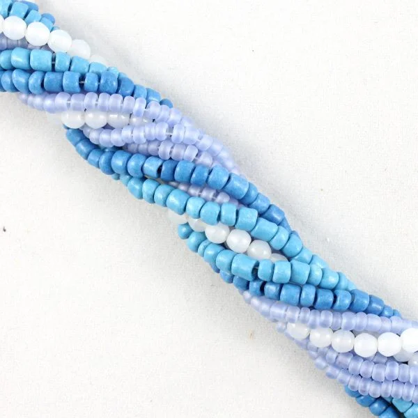 Glass and Seed Bead Strands - Blue Lagoon - Image 2