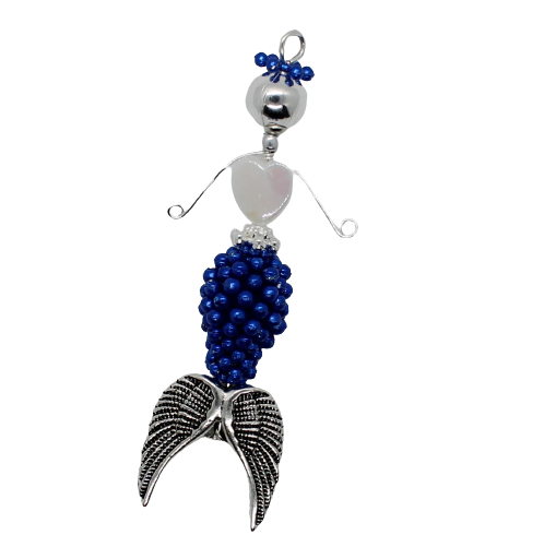 Delphine Blue Beaded Mermaid-riverside beads
