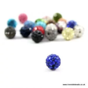 Blue Crystal Clay Beads - Riverside Beads