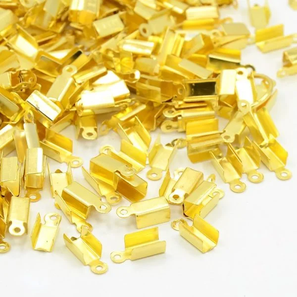 Gold Plated Box Clasp Cord End - 11x5mm - Image 2