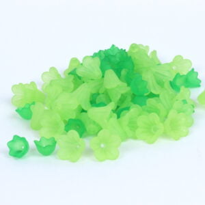 Bright Green Acrylic Lucite Flower Bead - Riverside Beads