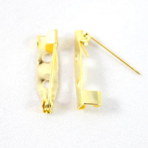 Brooch Pins 20mm Gold - Riverside Beads
