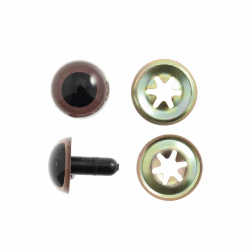 Toy Teddy Eyes - Brown - 10mm - Riverside Baads