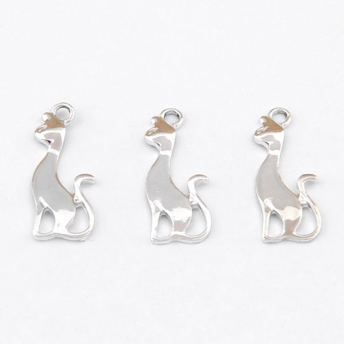 Cat Charms Silver Plated Charms Riverside Beads