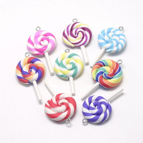 Polymer Clay Lollipop Charm - Charms - Riverside Beads