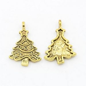 Christmas Tree Charms - Gold - Charms - Riverside Beads