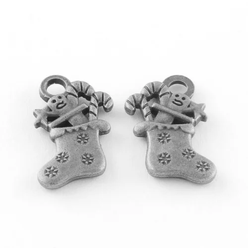 Christmas Stocking Charms - Silver - Charms - Riverside Beads