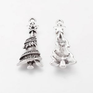 Christmas Tree Charms - Silver - Charms - Riverside Beads