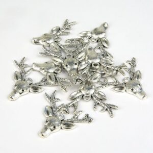 Reindeer Head Charms - Riverside Beads