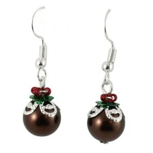 Christmas Pudding Earrings Kit - Riverside Beads