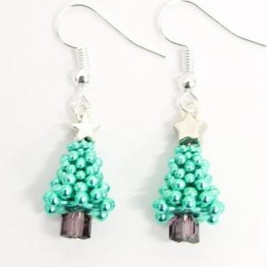 Sparkle Spacer Tree Earrings-riverside beads