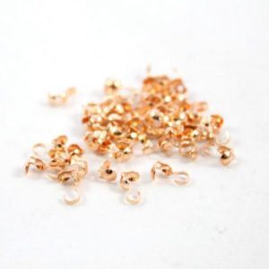 Rose Gold Plated Clam Shell Clasps - Riverside Beads