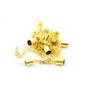8mm Gold Kumihimo Bell Closer with Extension - Riverside Beads