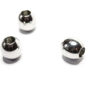 6mm Silver Kumihimo Magnetic Barrel Clasp