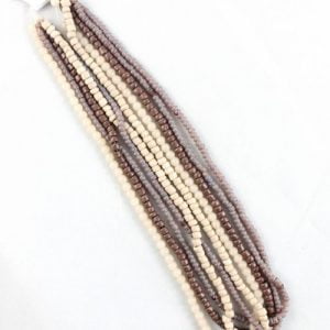 Glass and Seed Bead Strands - Coffee and Cream - Riverside Beads