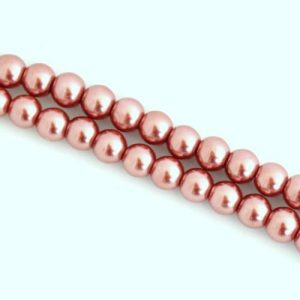 Glass Pearls - Copper - 3mm, 4mm, 6mm, 8mm - Riverside Beads