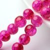 Crackled Glass Beads - Multi - Pink - Riverside Beads