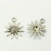 Eleven Petal Flower Charms - Silver Plated - Riverside Beads