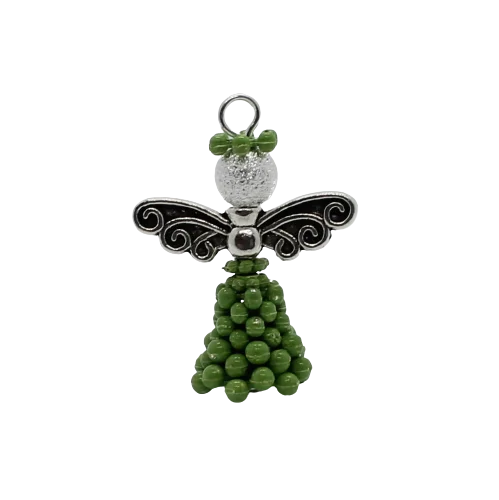 Fern Beaded Angel Kit Green – Makes 10 - Image 4