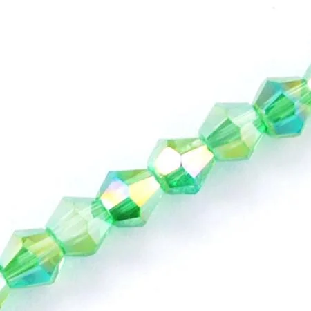 Crystal Bicone Bead - Fern Green AB