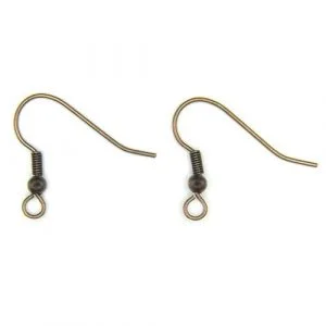 Antique Brass Fish Hook Ear Wire