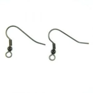 Gunmetal Fish Hook Ear Wire