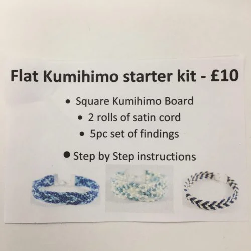 Kumihimo Square Board, Cord and Findings Starter Kit - Image 2