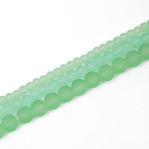Frosted Glass Bead - Green
