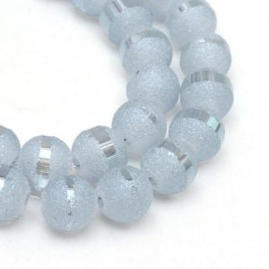 Textured Glass Beads - Grey - Riverside Beads