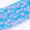 Crackled Glass Beads - Pink - Blue - Riverside Beads