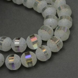 Textured Glass Beads - Yellow - Riverside Beads