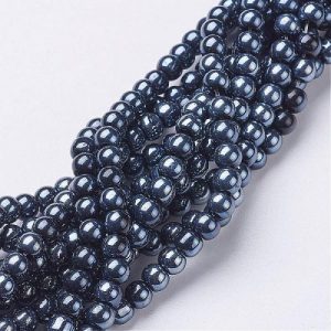 4mm Blue Glass Bead - Riverside Beads