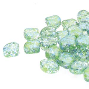 Ginko Beads Confetti Splash Blue Green - 7.5mm - 10g - Riverside Beads