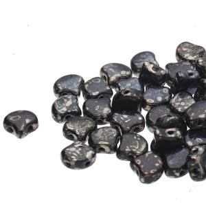 Ginko Beads Jet Rembrandt - 7.5mm - 10g - Riverside Beads