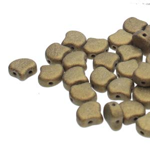 Ginko Beads Metallic Suede Gold - 7.5mm - 10g - Riverside Beads