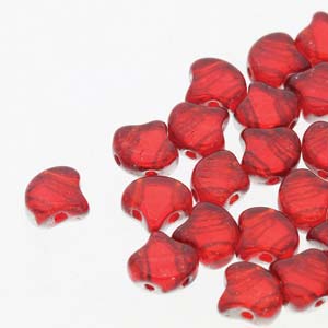 Ginko Beads Backlit Ruby - 7.5mm - 10g - Riverside Beads