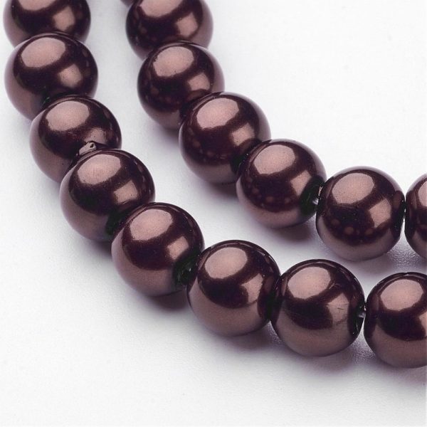 Glass Pearls - Brown - 3mm, 4mm, 6mm, 8mm - Riverside Beads