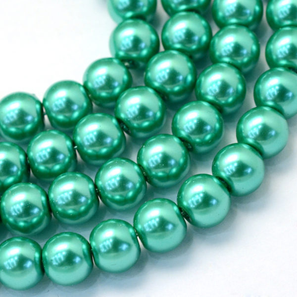 Glass Pearls - Teal - 3mm, 4mm, 6mm, 8mm - Riverside Beads