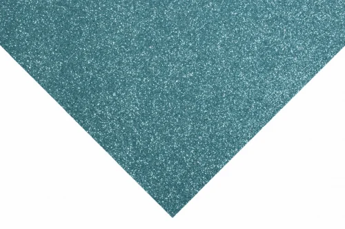 Glitter Felt Sheet - Light Blue - Riverside Beads