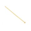 50mm Flat End Headpin - Gold Plated - Riverside Beads